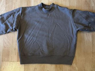 Taupe/Green Crew Neck Sweater- Size XS
