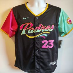 New Men's Padres Tatis Jr Black City Connect Jerseys Stitched 
