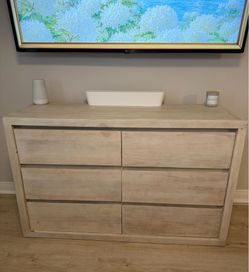 Pottery Barn Cayman 6-Drawer Dresser 52” W | Biscotti | Solid Wood