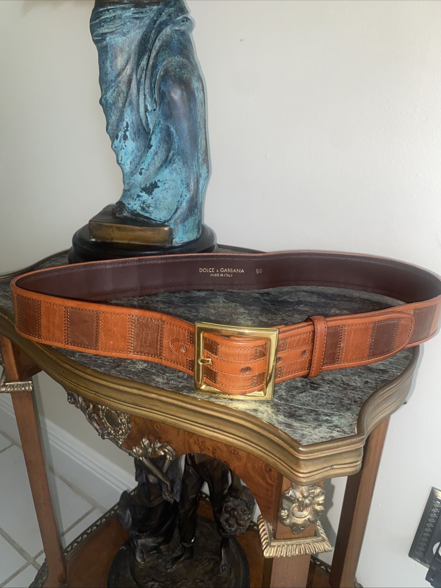 Dolce&Gabbana Women Used only once High Quality Genuine Leather Belt Luxury Used