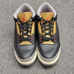 Nike Air Jordan 3 Retro Black Gold CK9246-067 Women’s Size 12