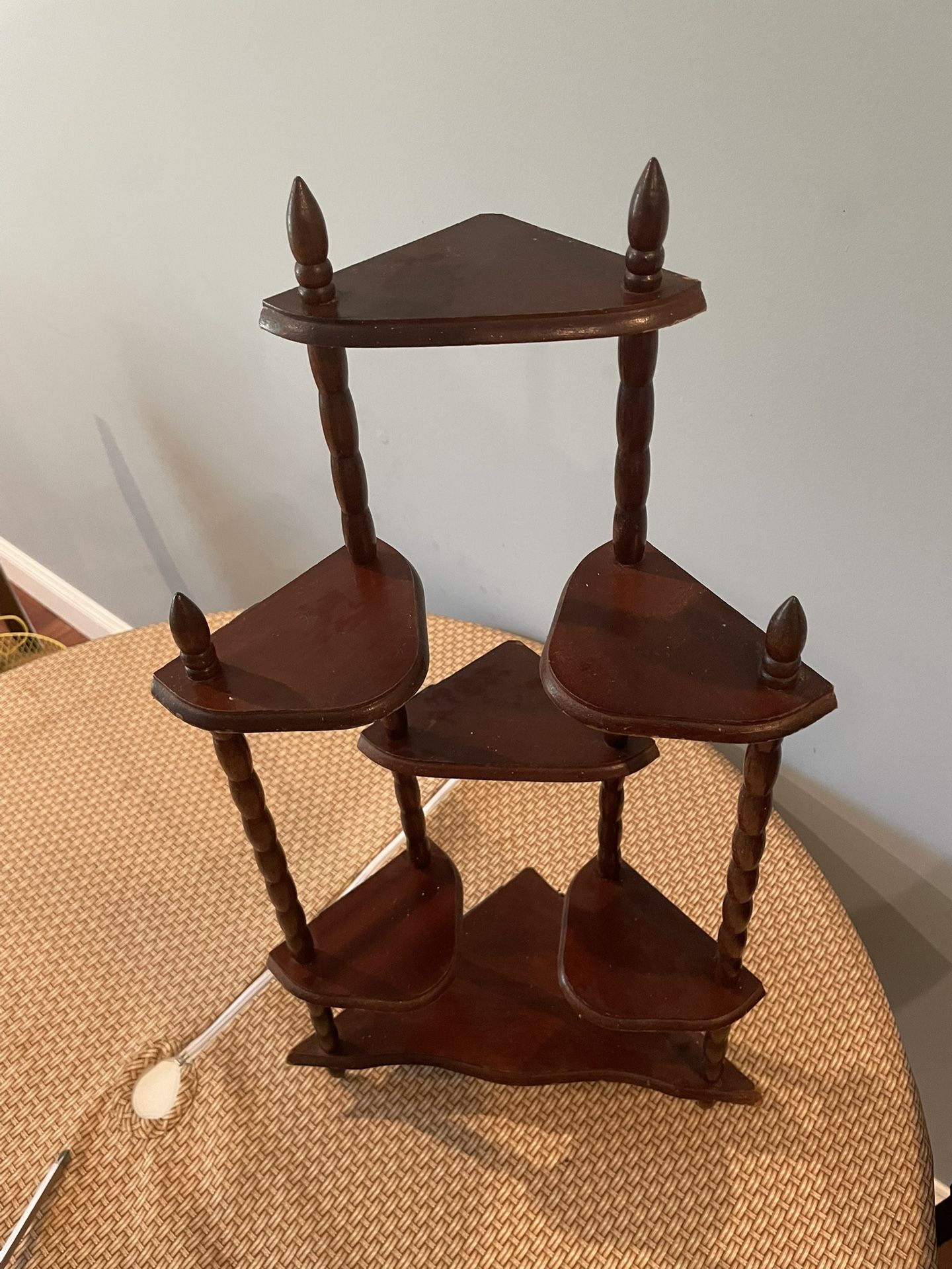 Vintage Spindled Corner Shelf