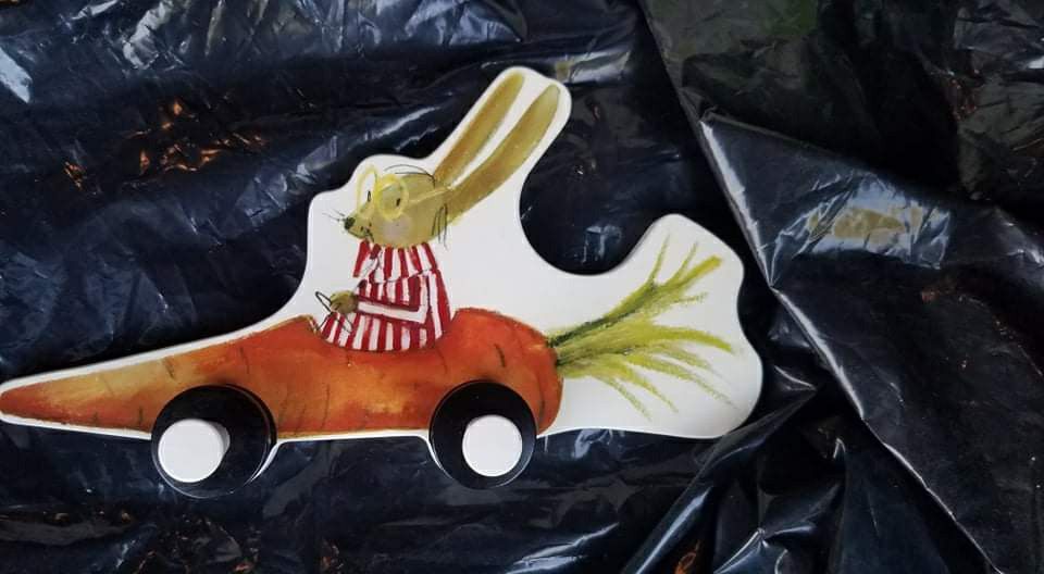 IKEA Bunny Driving A Carrot Car Coat Hooks