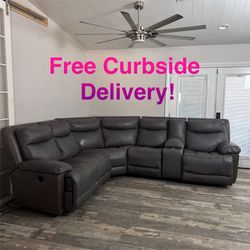 Free Curbside Delivery! Electric Sectional Couch