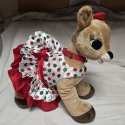 Build-a-bear Rudolf Misfit CLARICE with Dress Plush Toy