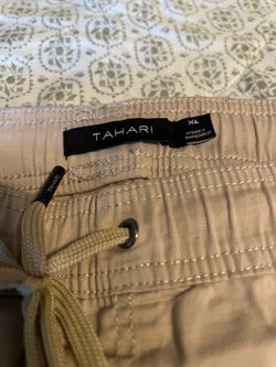 Men’s Tahari Khaki Drawstring Shorts XL
