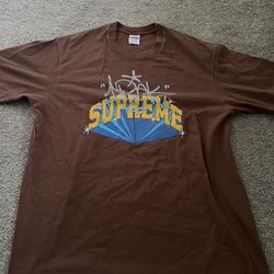 Brown Supreme Graphic Tee
