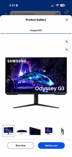 Samsung 32-Inch Odyssey G3 (G30D) Series FHD Gaming Monitor, 1ms, 180Hz, AMD FreeSync, Adjustable Stand, Black Equalizer, Virtual Aim Point, Eye Saver