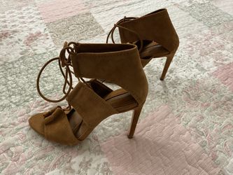 Zara Basic Brown Leather Heels Size 6 NWT