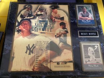 HOF Mickey Mantle commemorative plaque