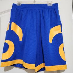 Mitchell & Ness NFL Los Angeles Rams Throwback Blue Mesh Shorts Men Size Medium NWT