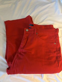 Red jean capris / sz 12