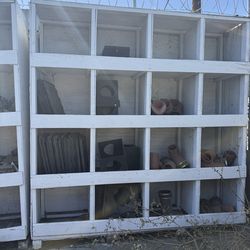 Outdoor wood storage racks