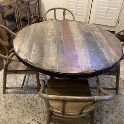 Gorgeous One of a Kind Dining Table Set + 4 Chairs!