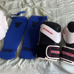 Full headgear, Gloves, and Shin guards 