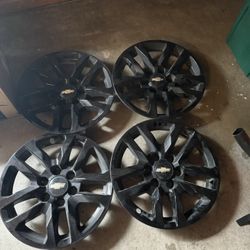 Black Wheel Covers Off Chevy Silverado