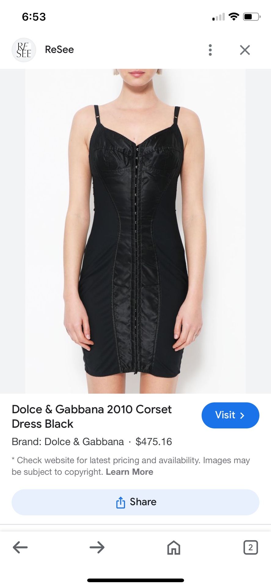 Dolce And Gabana Cocktail Dress