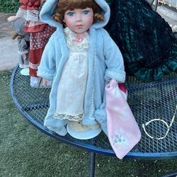 GENUINE  Fine Bisque Porcelain Doll 17" Collectors Choice Limited Edition