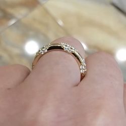 10k Gold Diamond Engagement Promise Ring 