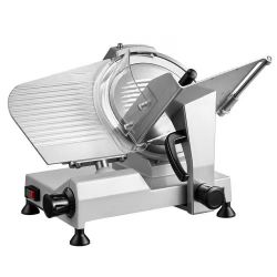 Commercial Meat Slicer, 320W Electric Deli Food Slicer with 12" Carbon Steel Blade, Built-In Sharpener & 0-0.6" Adjustable Thickness for Frozen Meat, 