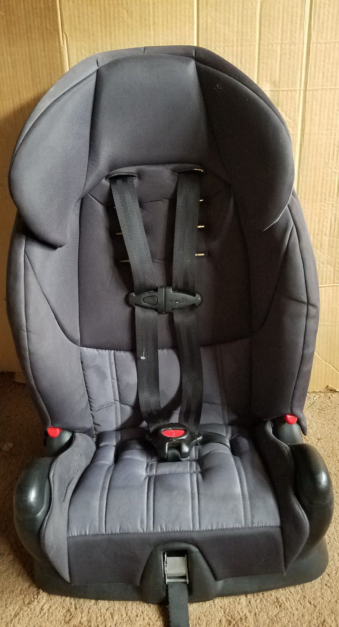 Child booster car seat, 5 pt Evenflo