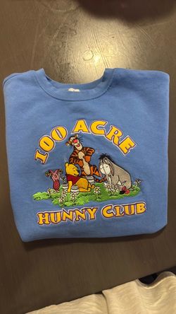 Disney Winnie The Pooh and friend size 13 cotton blend crew sweatshirt embroider