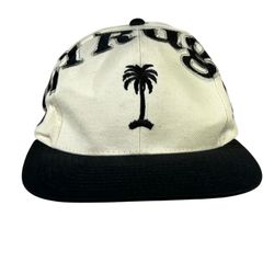 Vintage Fiji Rugby Hat Embroidered Palm Tree Snapback White Black Strapback Cap