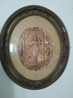 2 Sculpture framed Orval Glass Art