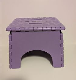 Stool Compact Purple Folding Plastic Step Stool