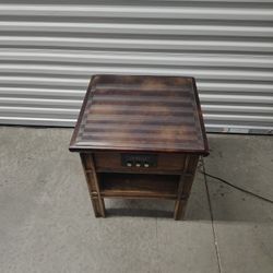 Vintage Radio With Leather And Glass Top 