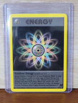 Rainbow Energy from vintage Team Rocket set  2000 Pokémon Card