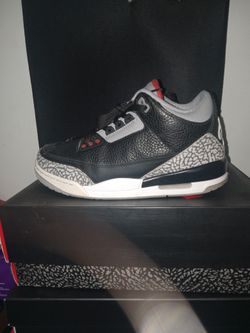 Air Jordan 3 Retro Black Cement Men Sz 8.5 PRICE FIRM