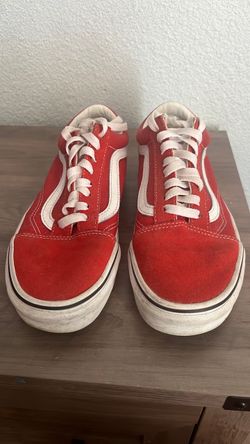 Vans red white and black size 7.0 in men and 8.5 in women