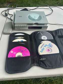Sony DVP-F21 DVD/CD Player + Lot of CDs & DVDs in Case
