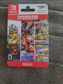 Nintendo choose one gift card