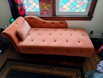 Orange chaise