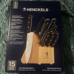 HENCKELS 15 Piece Fine Edge Knife Set And Block