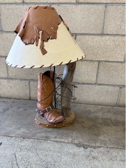 Western lamp/boot lamp/table lamp/cowboy lamp