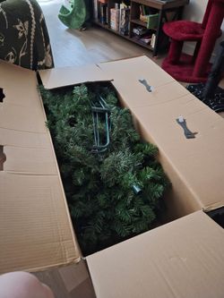 Selling tree with decorations