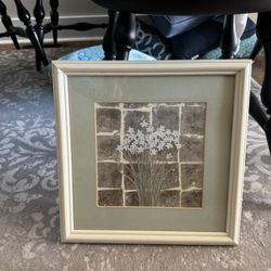 Framed Art Print – White Daffodils by Isabelle Gzange – 13.5"x13.5" – Signed