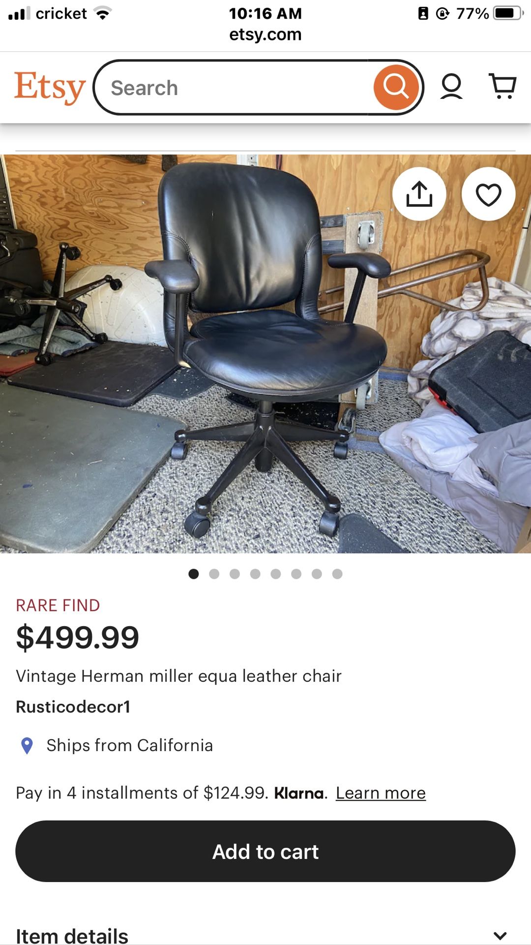 Vintage Herman miller equa leather chair.. Great Condition!!
