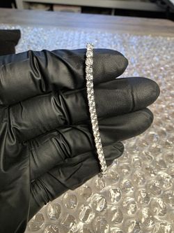 SS925 Moissanite Diamonds Tennis Bracelet 8"