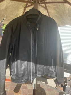 Mens XL Black Motorcycle Jacket.