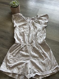 Girls light gray romper
