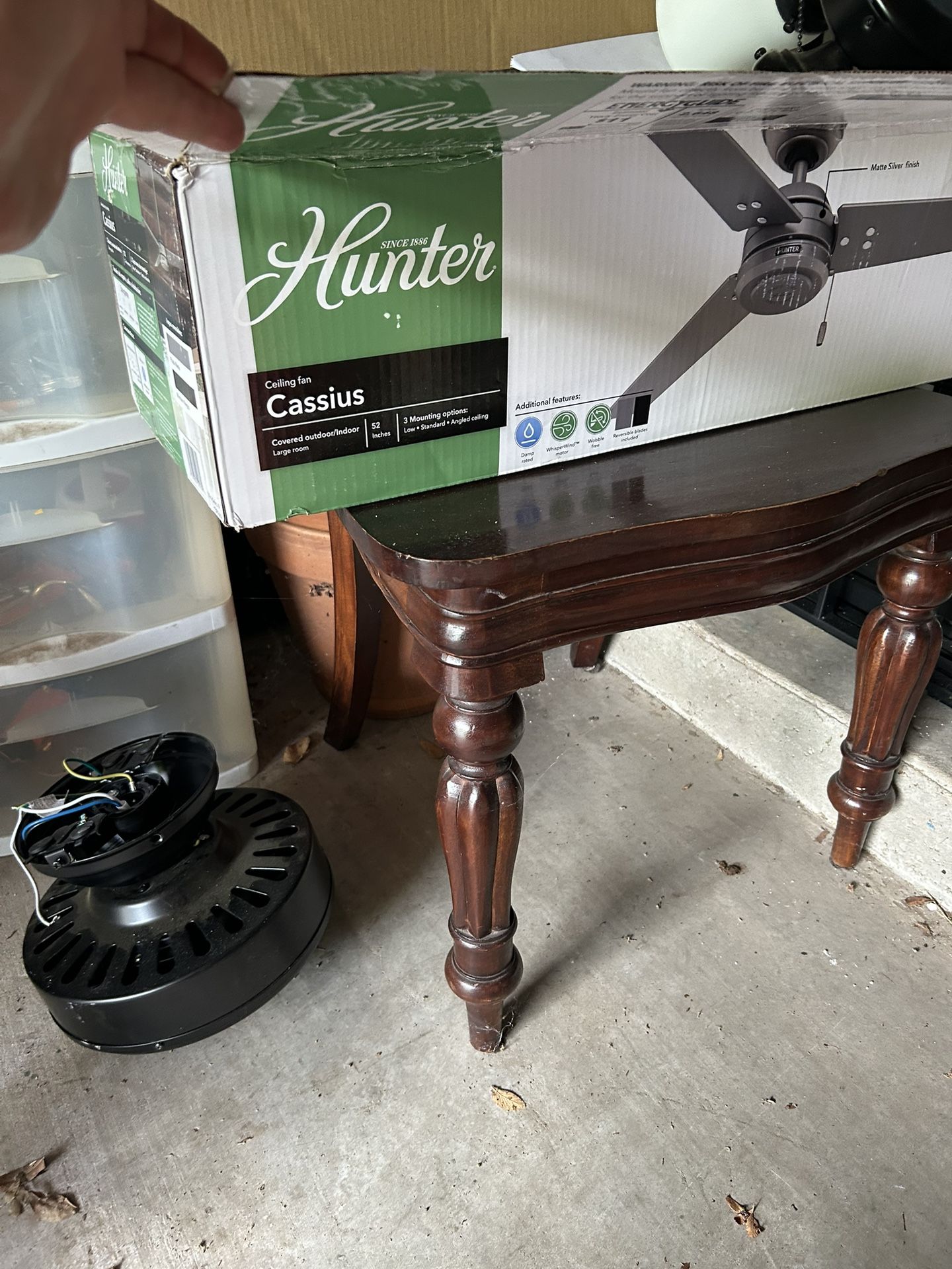 New Hunter Ceiling Fan - Lights Aprox 52”
