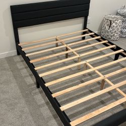 Brand New Queen Bed Frame In Charcoal Gray Fabric Color