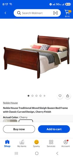 Noble House Wood Queen Bed Frame