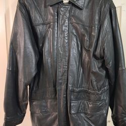 John Ashford Leather Jacket Black M
