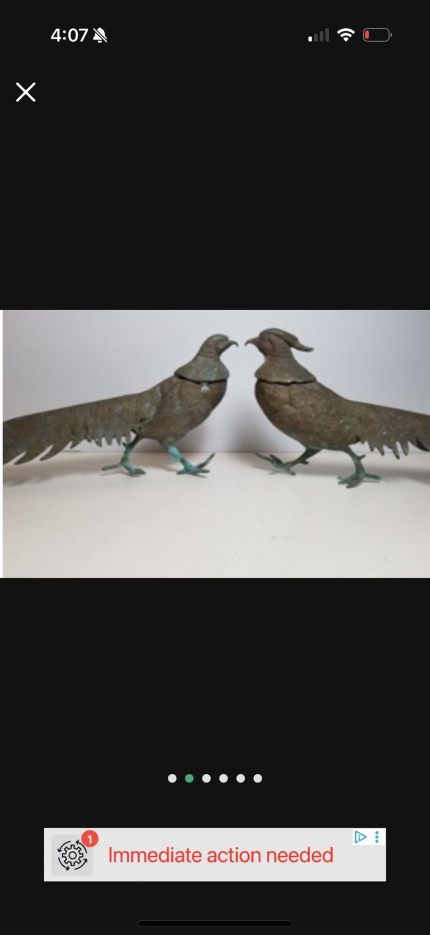 Love Bird Statues Vintage Antique