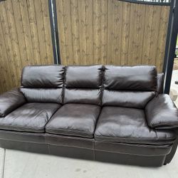 Leather Couch and Chair